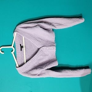 Purple cropped sweater